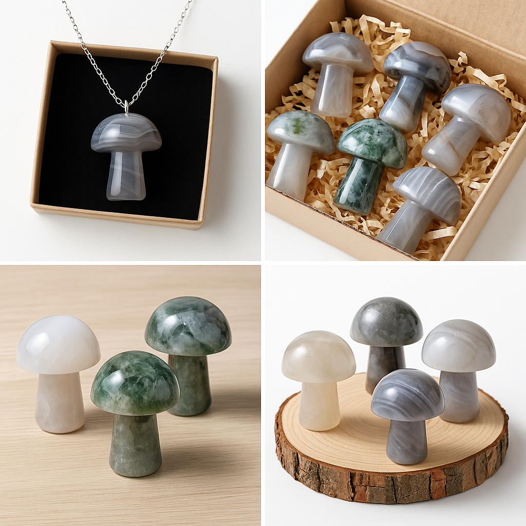 Mini Agate Crystal Mushrooms – Surprise Mix (Per LB)
