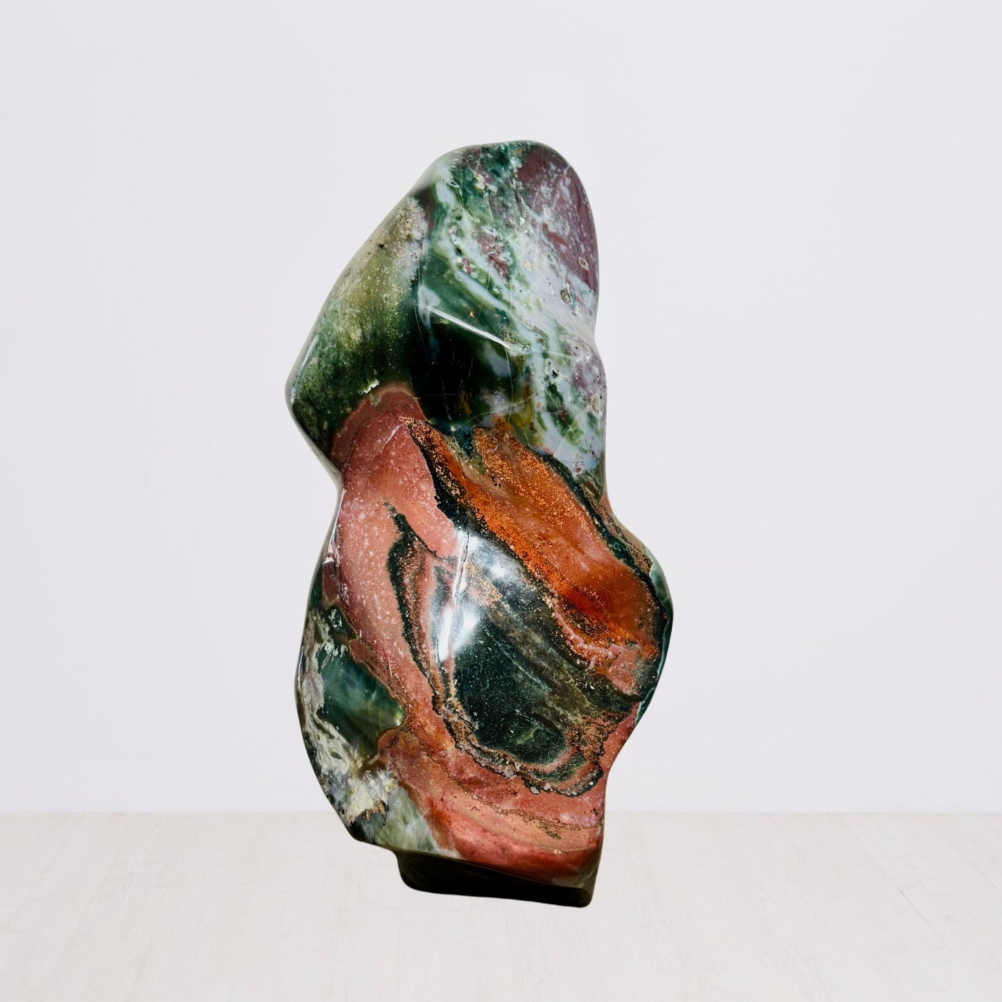 Extra Large Rare Ocean Jasper Polished Freeform – Gallery-Grade Sculpture with Multicolored Landscape Patterns (101 lbs / 46 kg)