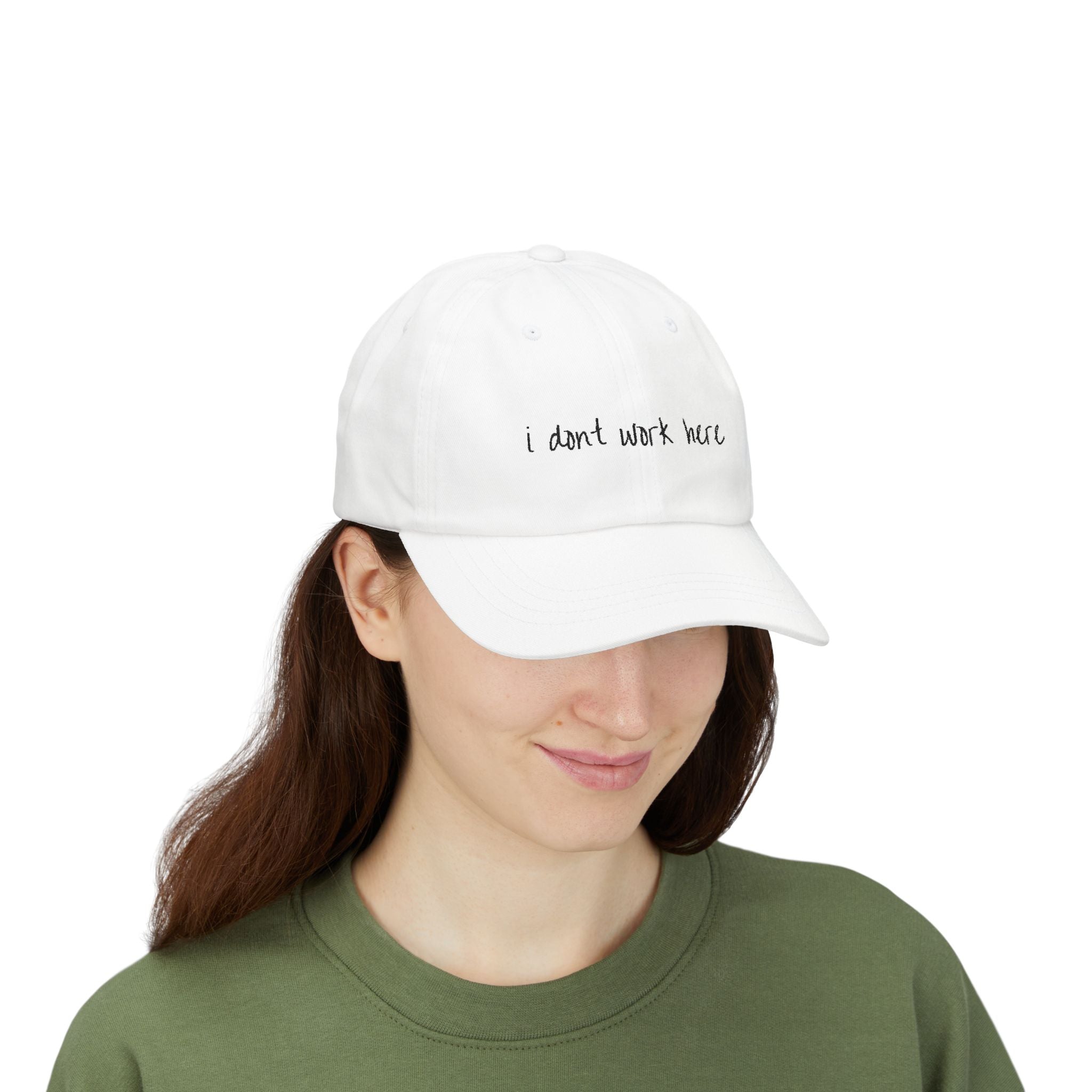 Humorous Dad Cap - "I Don't Work Here"