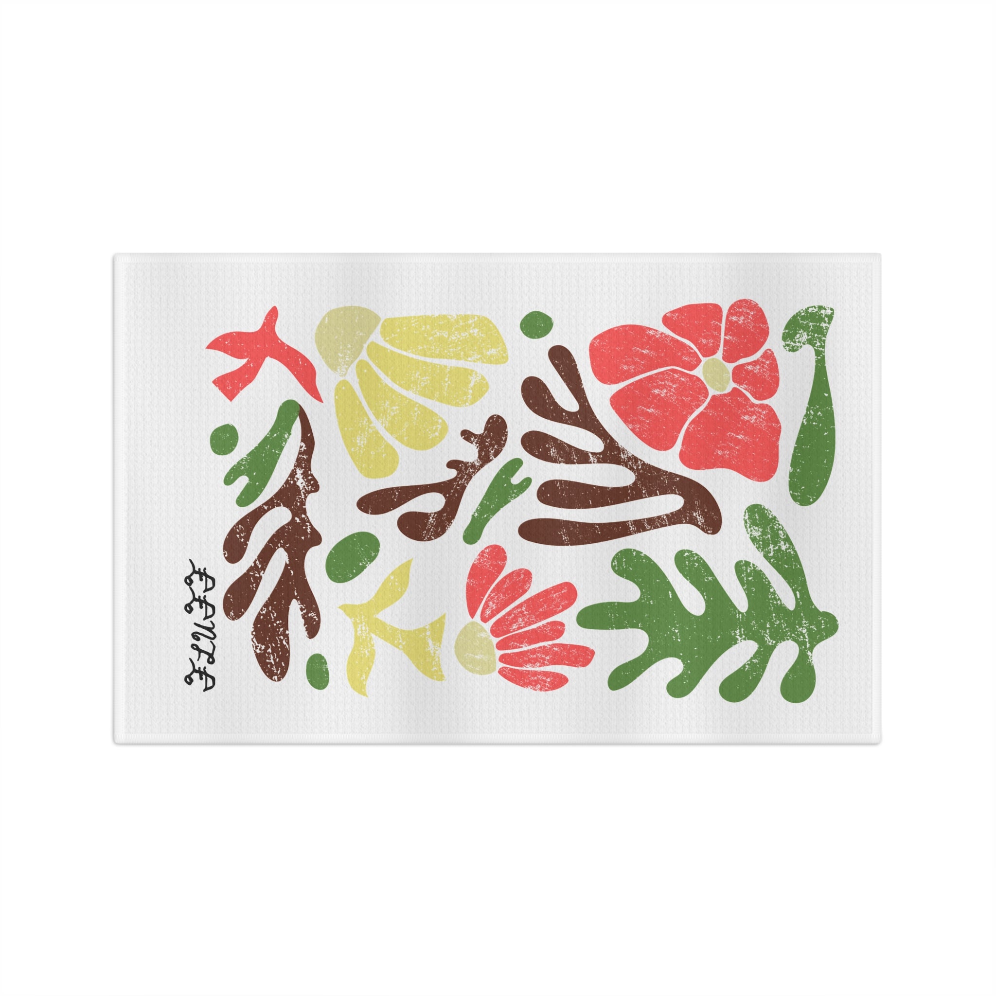 Tropical Floral Microfiber Tea Towel