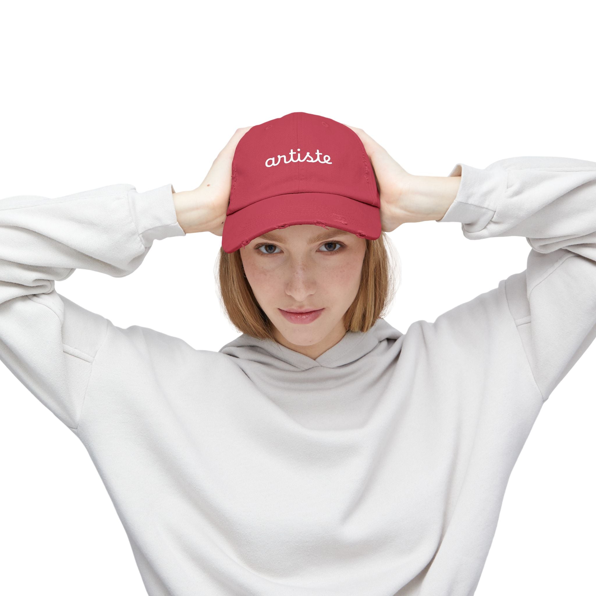 Unisex Distressed 'Artiste' Cap - Multi Colors