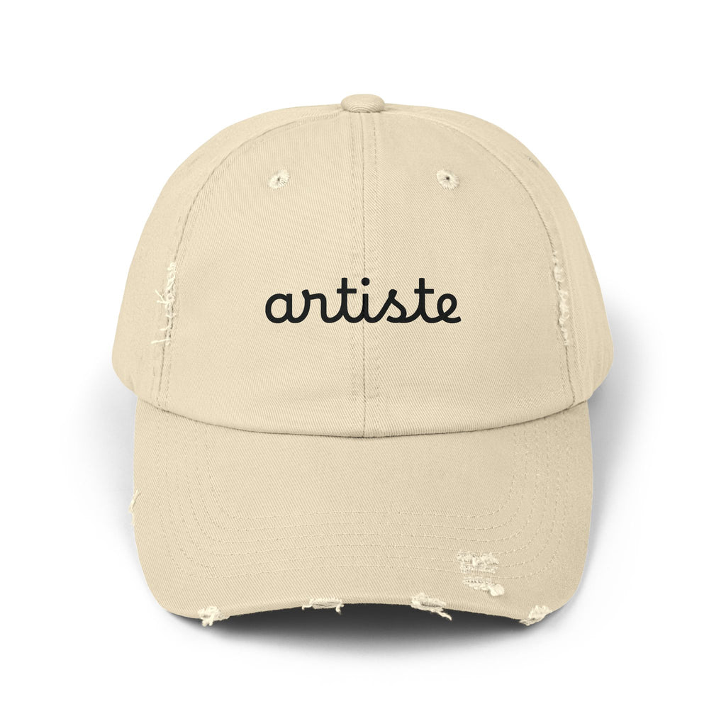 Unisex Distressed 'Artiste' Cap - Multi Colors