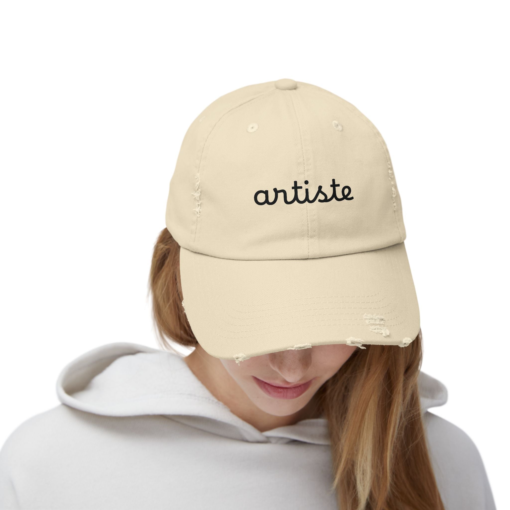 Unisex Distressed 'Artiste' Cap - Multi Colors