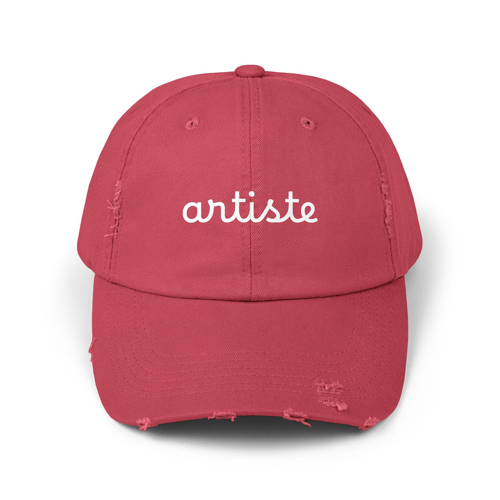 Unisex Distressed 'Artiste' Cap - Multi Colors