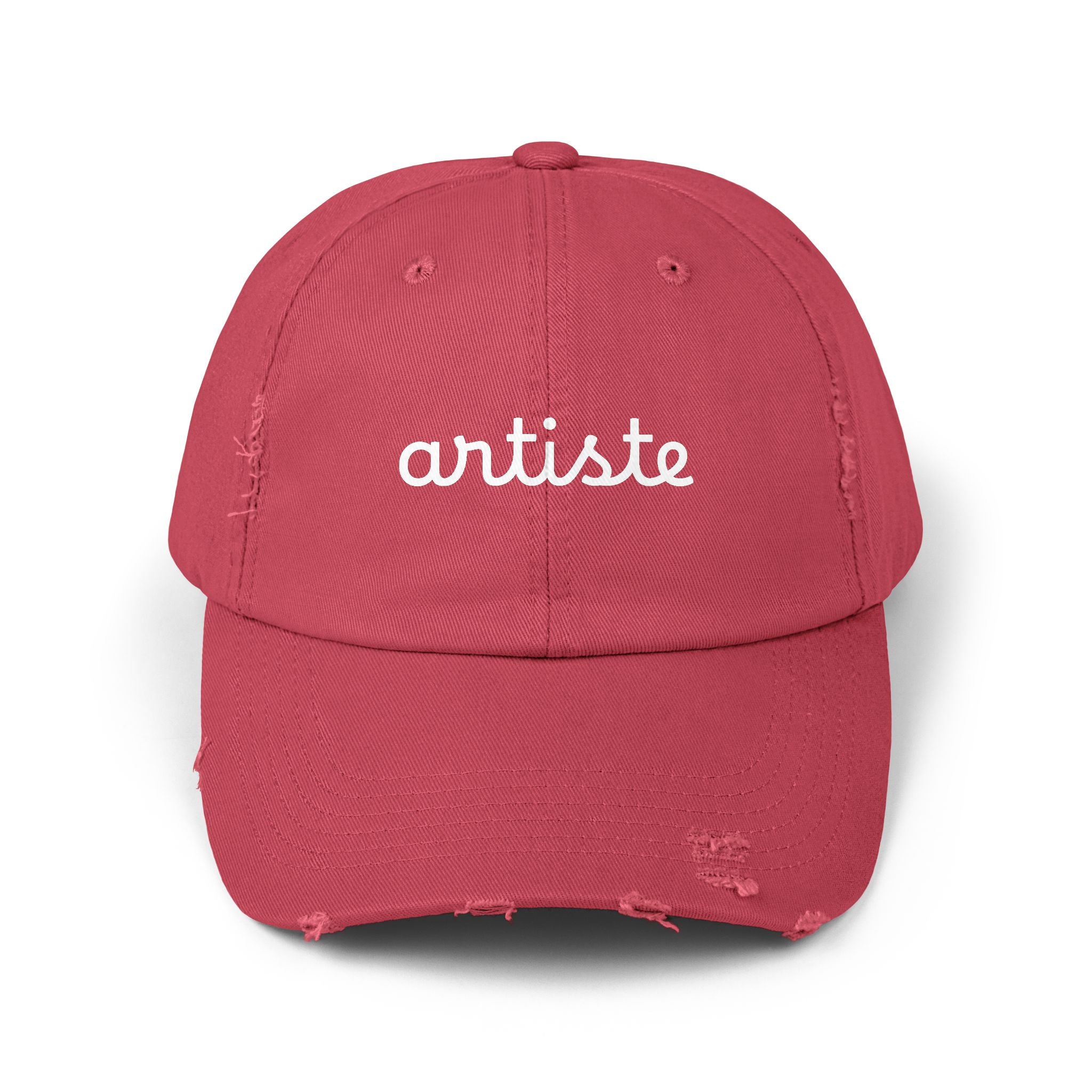 Unisex Distressed 'Artiste' Cap - Multi Colors