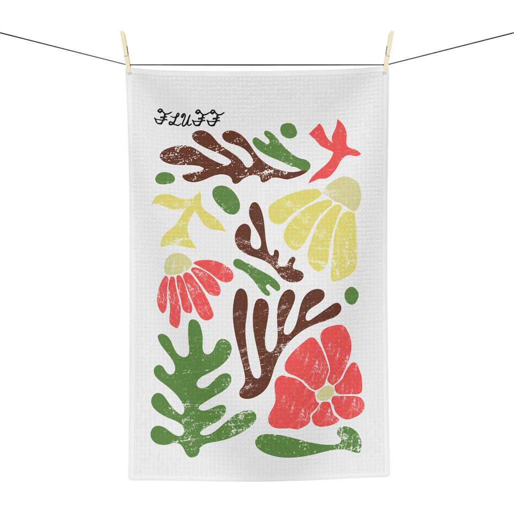 Tropical Floral Microfiber Tea Towel