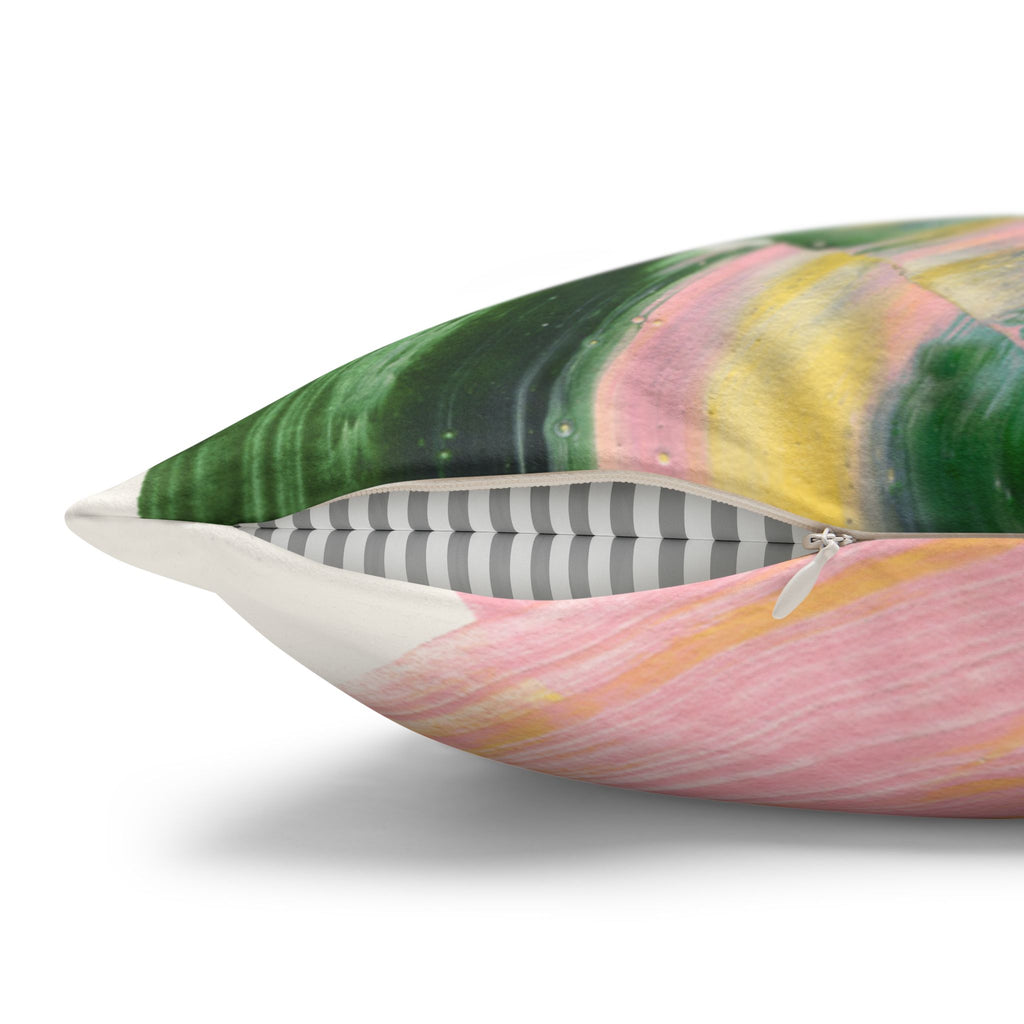 Abstract Brushstroke Faux Suede Pillowcase