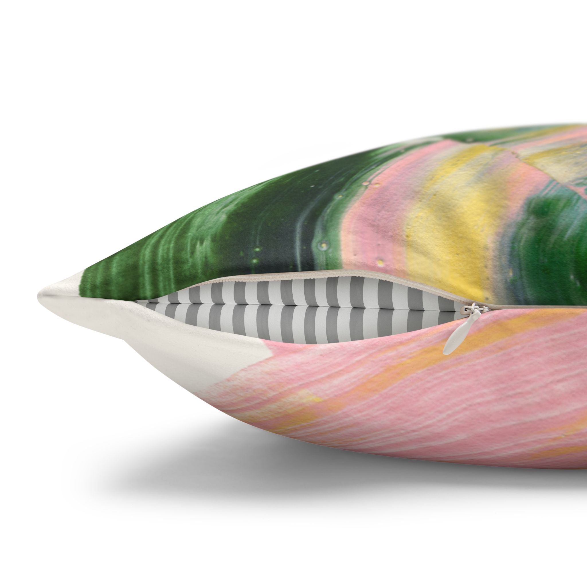 Abstract Brushstroke Faux Suede Pillowcase