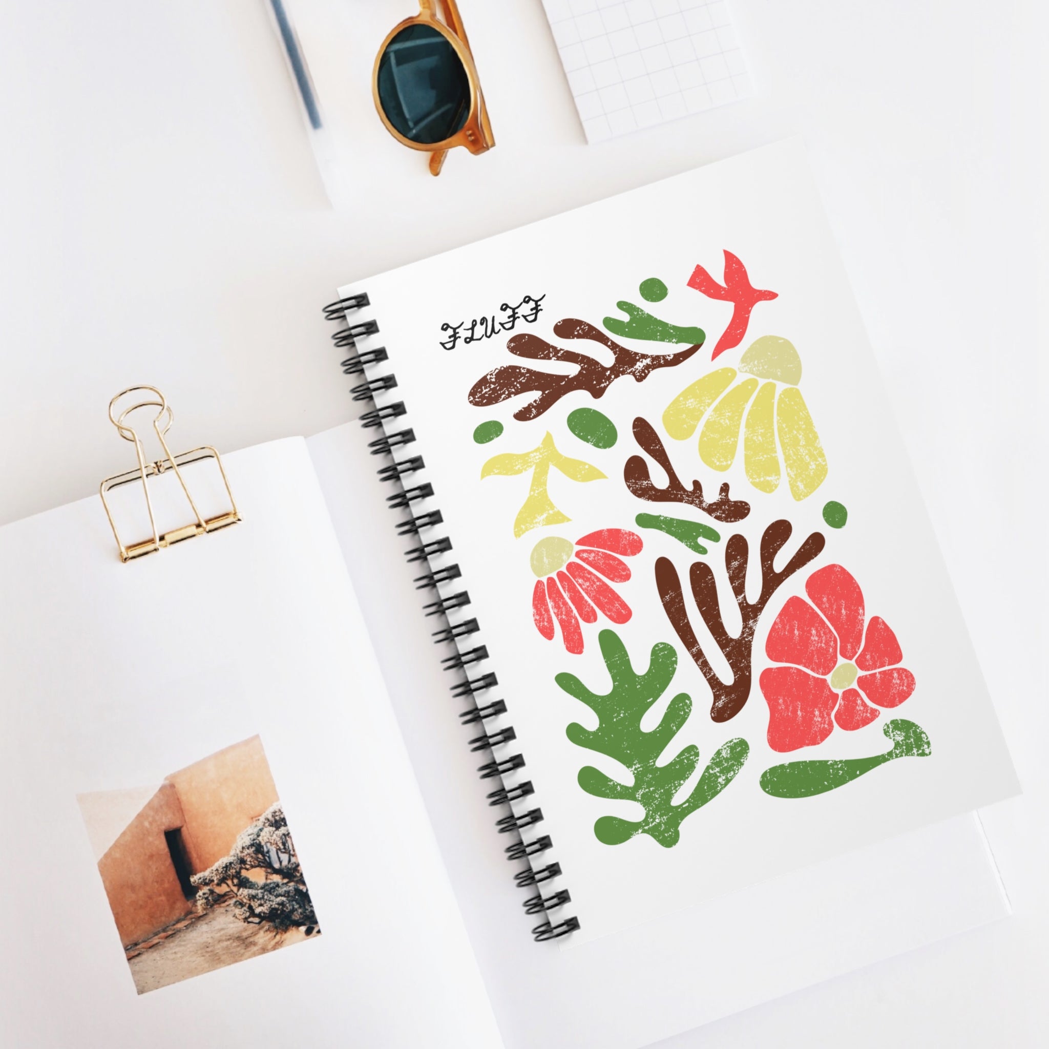 Floral Collage Spiral Notebook