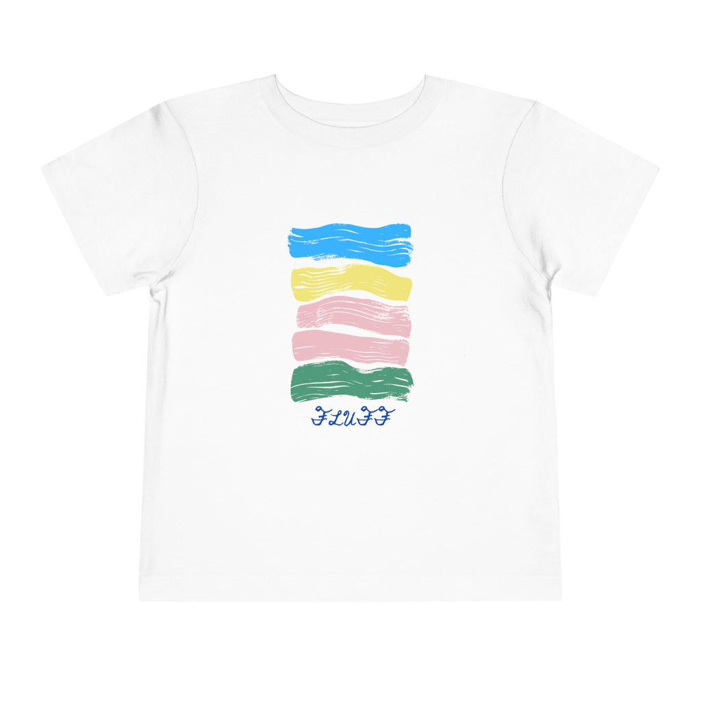 Toddler Tee — Colorful Brushstroke Stack Graphic (Kids Short Sleeve)