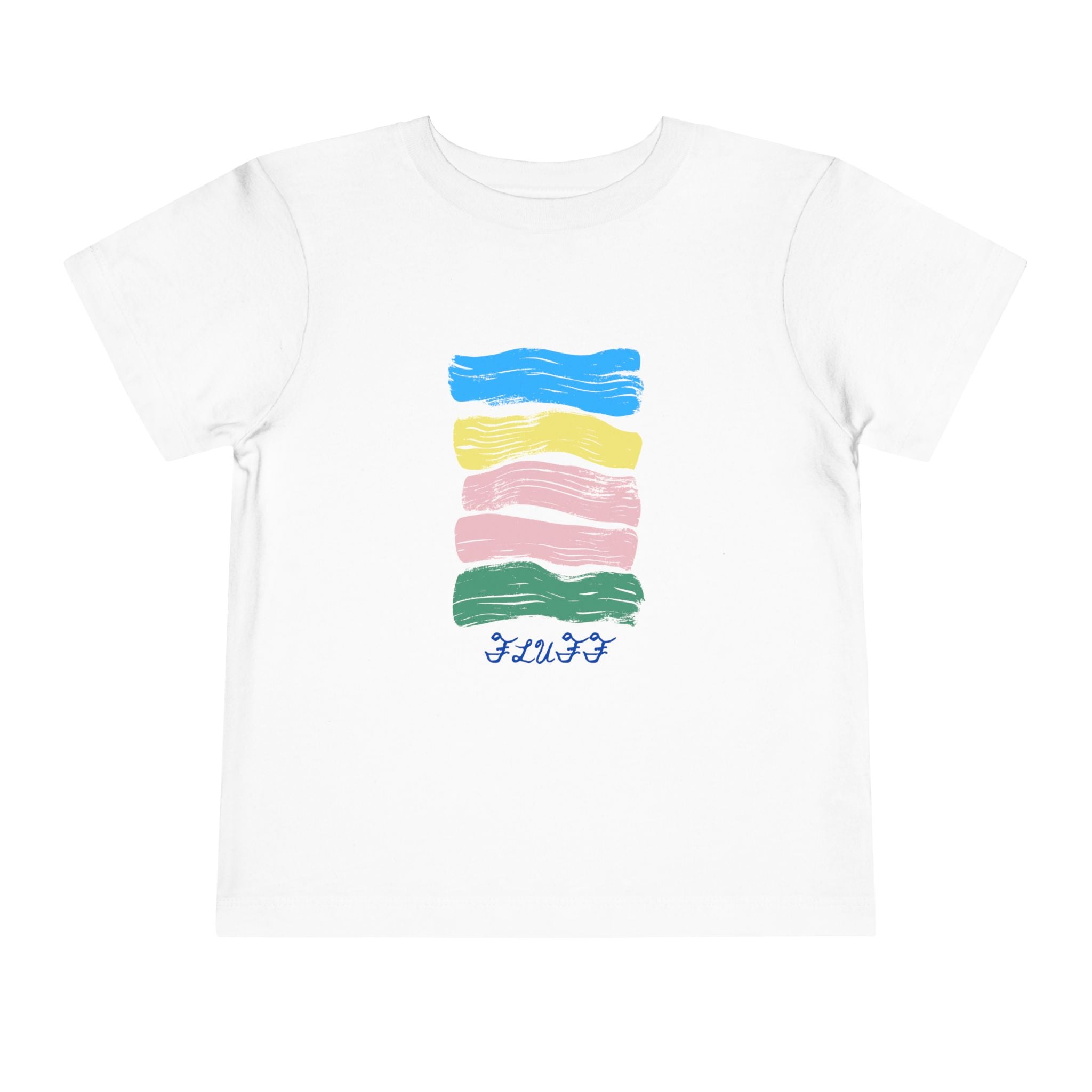 Toddler Tee — Colorful Brushstroke Stack Graphic (Kids Short Sleeve)
