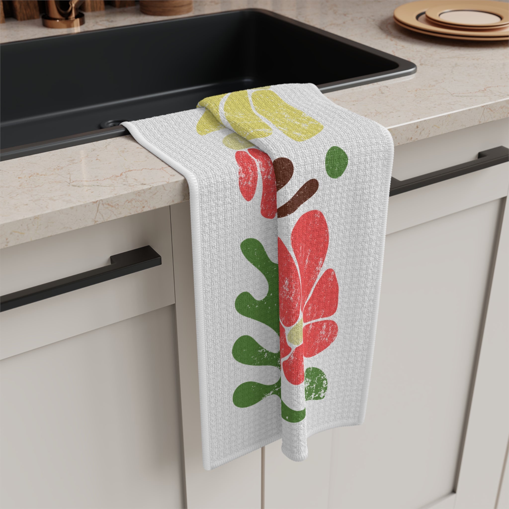 Tropical Floral Microfiber Tea Towel