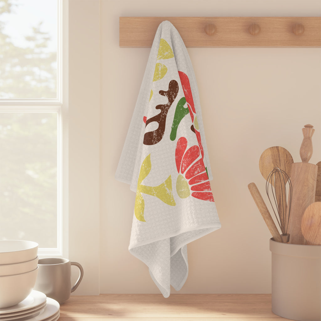 Tropical Floral Microfiber Tea Towel