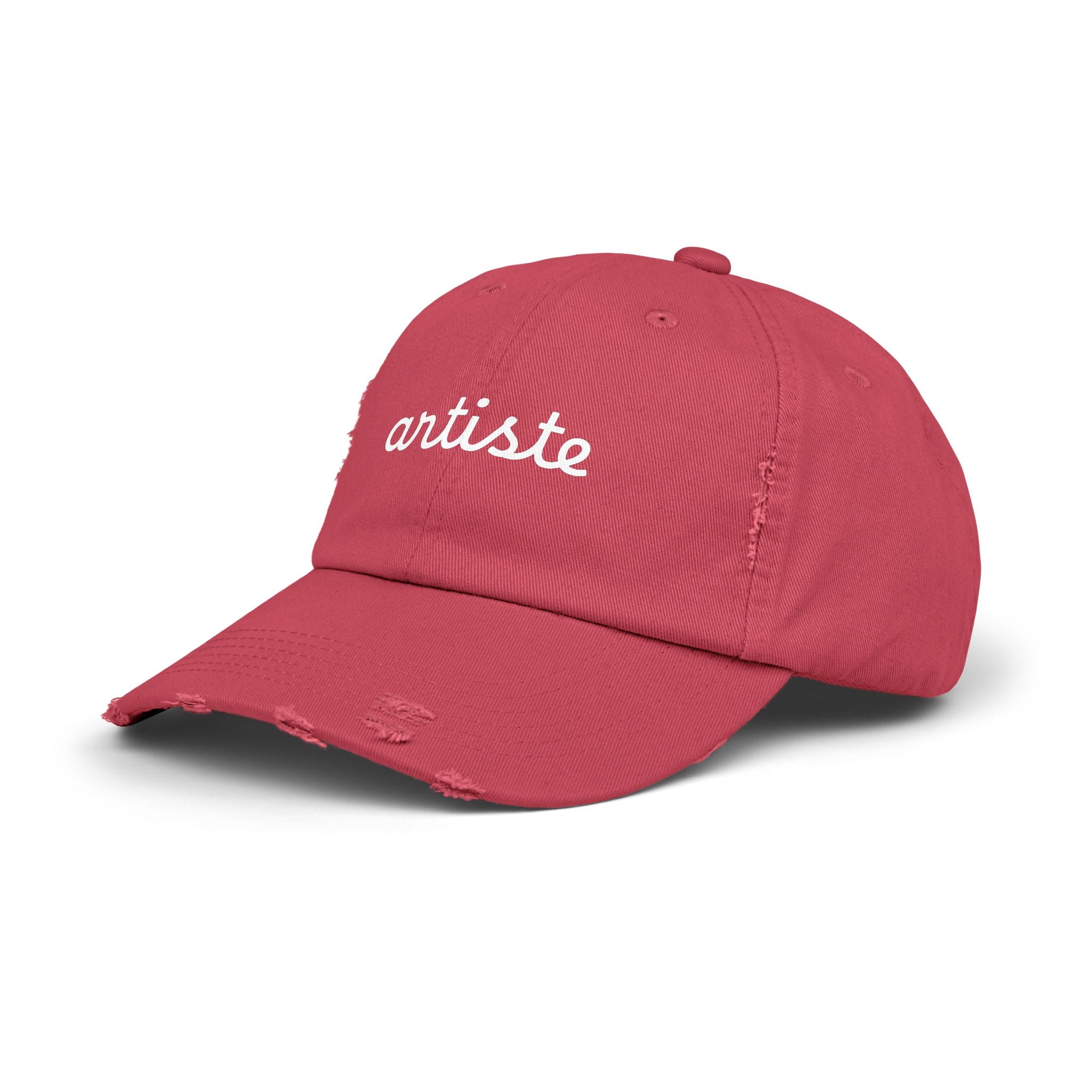 Unisex Distressed 'Artiste' Cap - Multi Colors