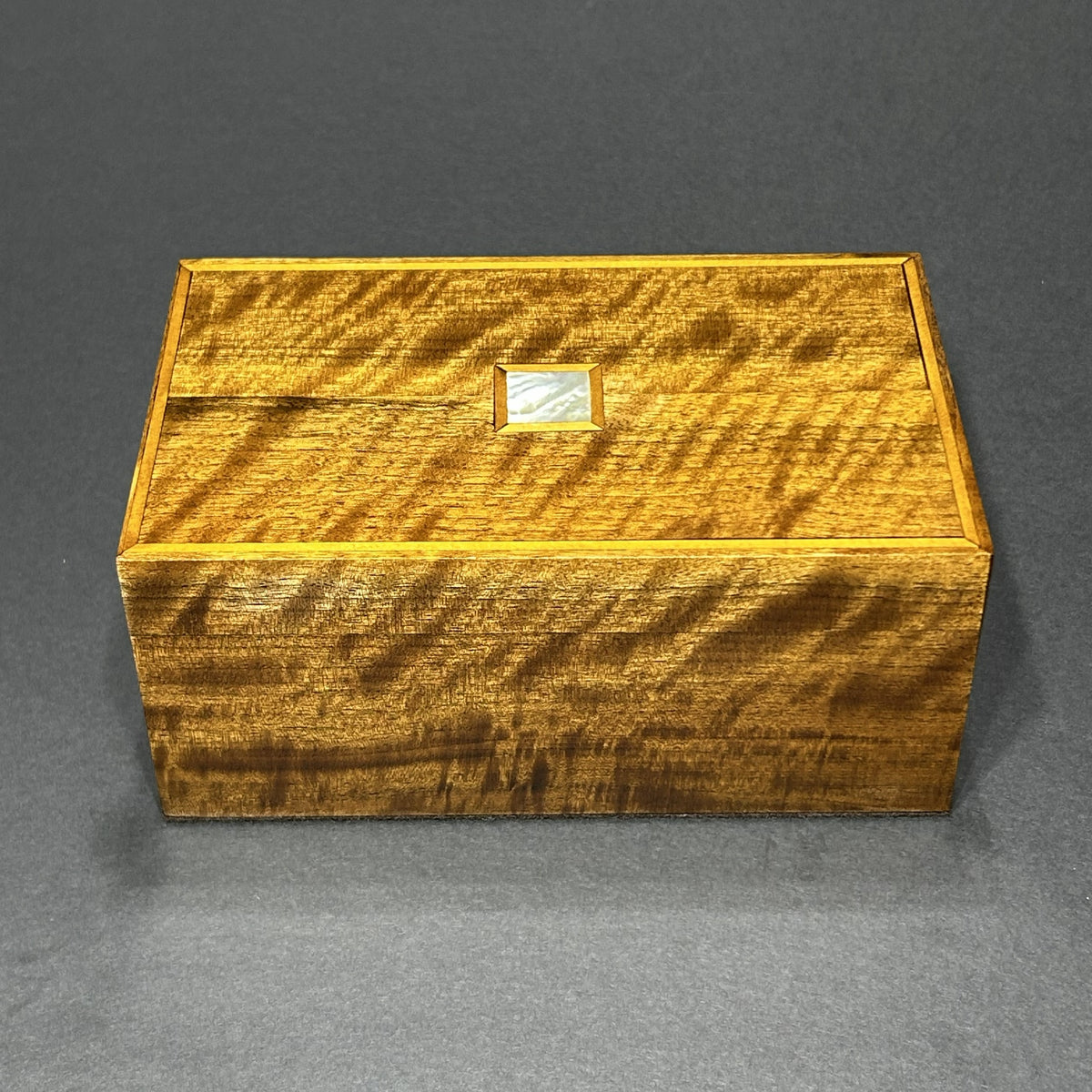 Flamed Black Walnut Decorative Box B04 (064) by Henry Chapin