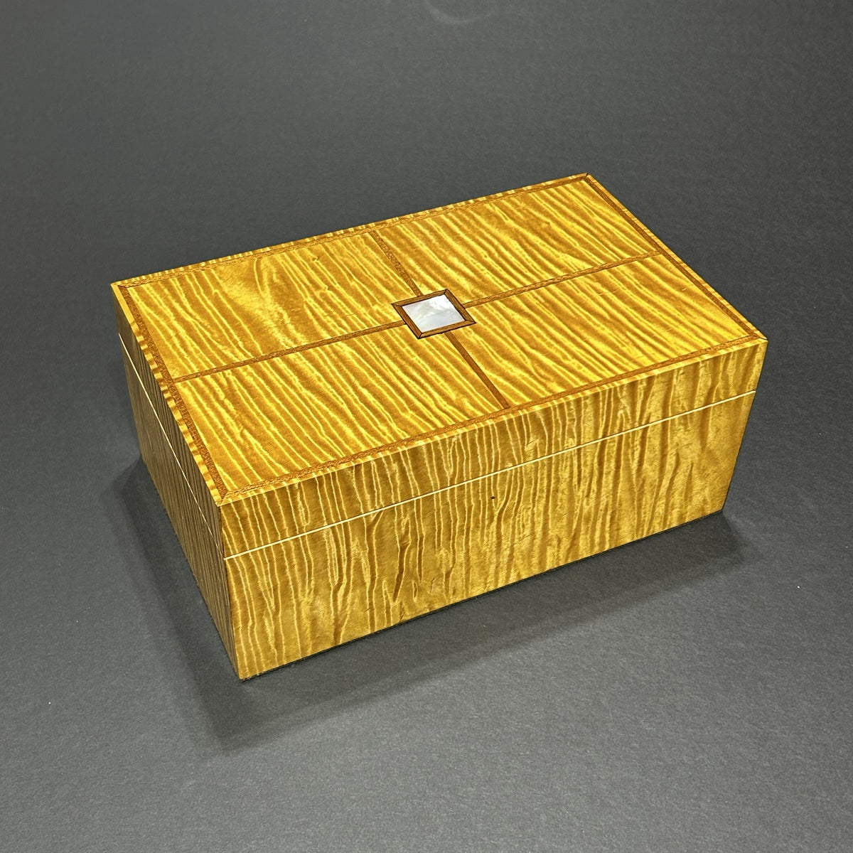 Flamed Eastern Maple Decorative Box B13 by Henry Chapin