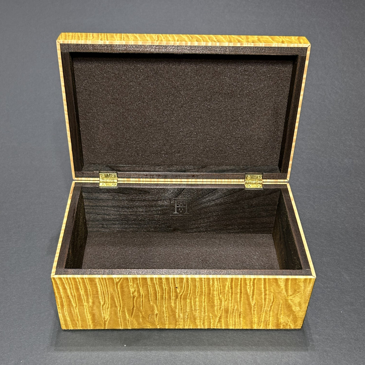 Flamed Eastern Maple Decorative Box B13 by Henry Chapin