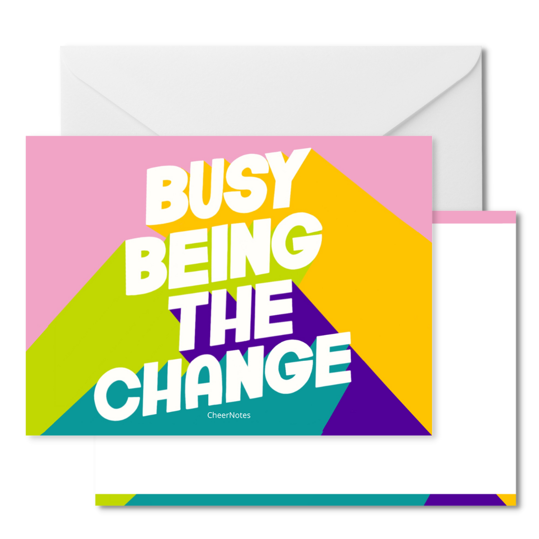 Busy Being the Change Social Stationery