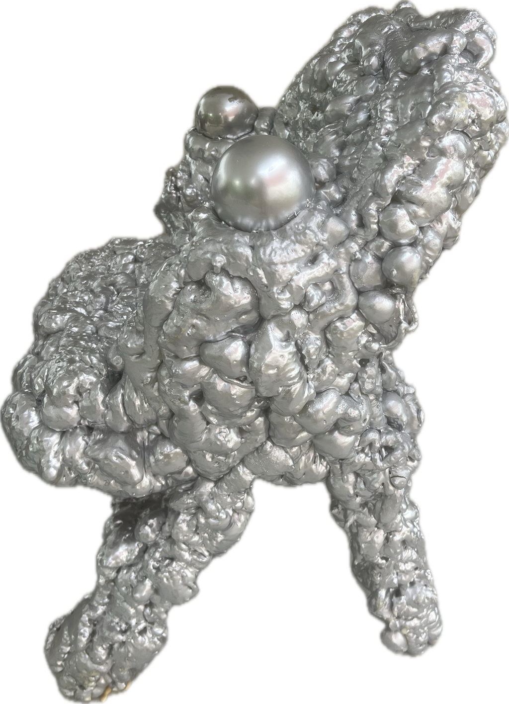 Chrome Puff Chair - Fluff - 