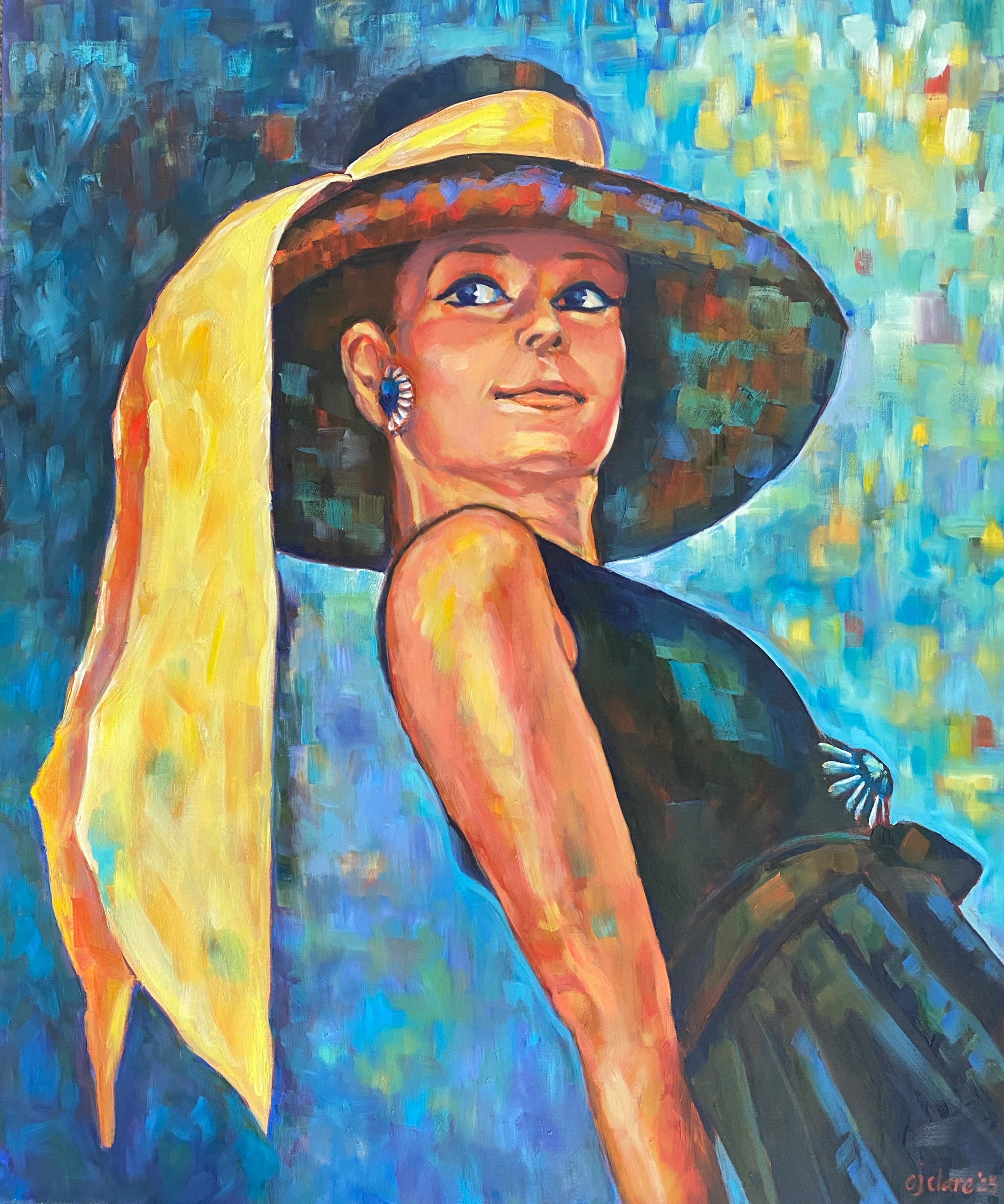 Audrey in Yellow Hat by Tina Clare