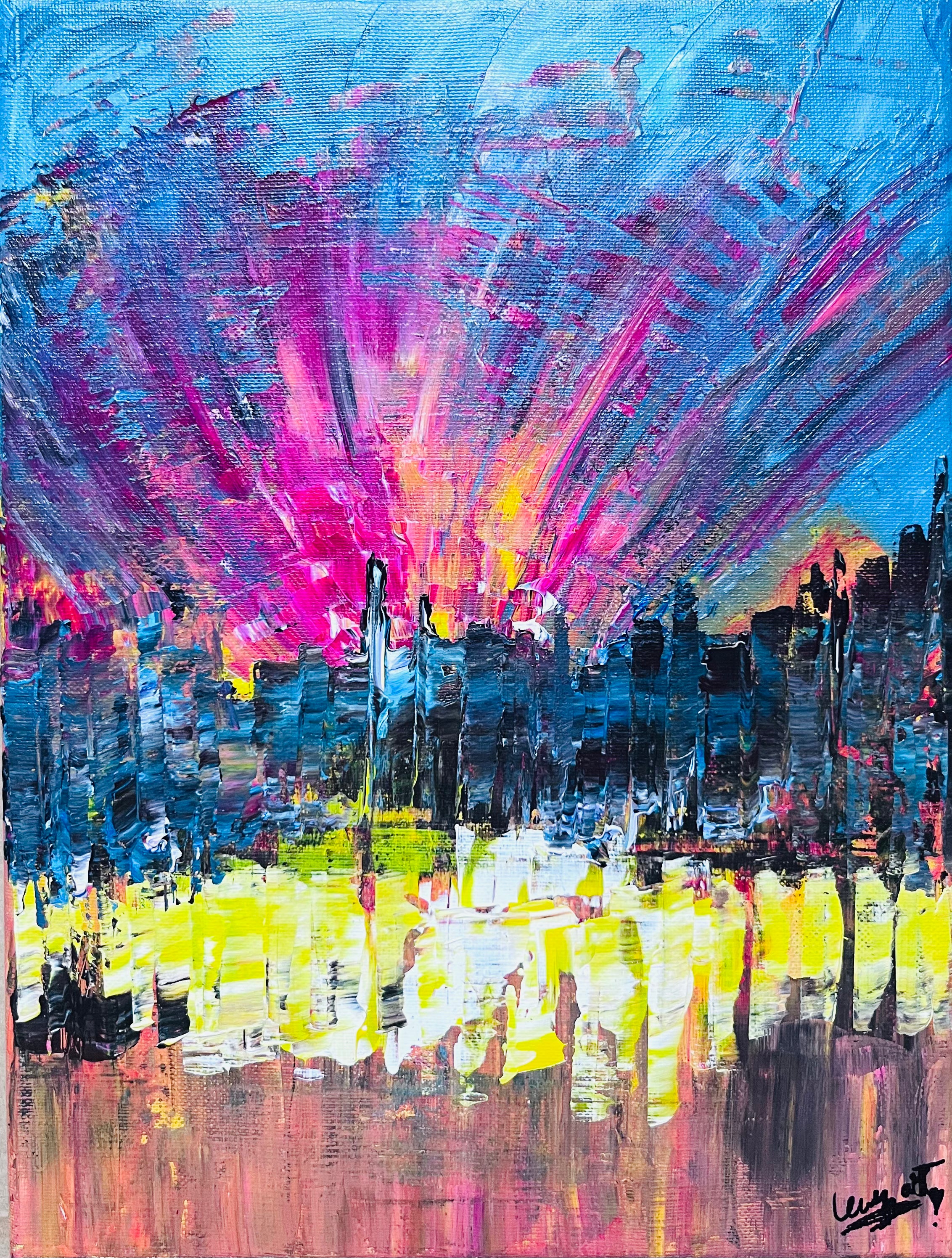 Electric Manhattan by Lenny Art