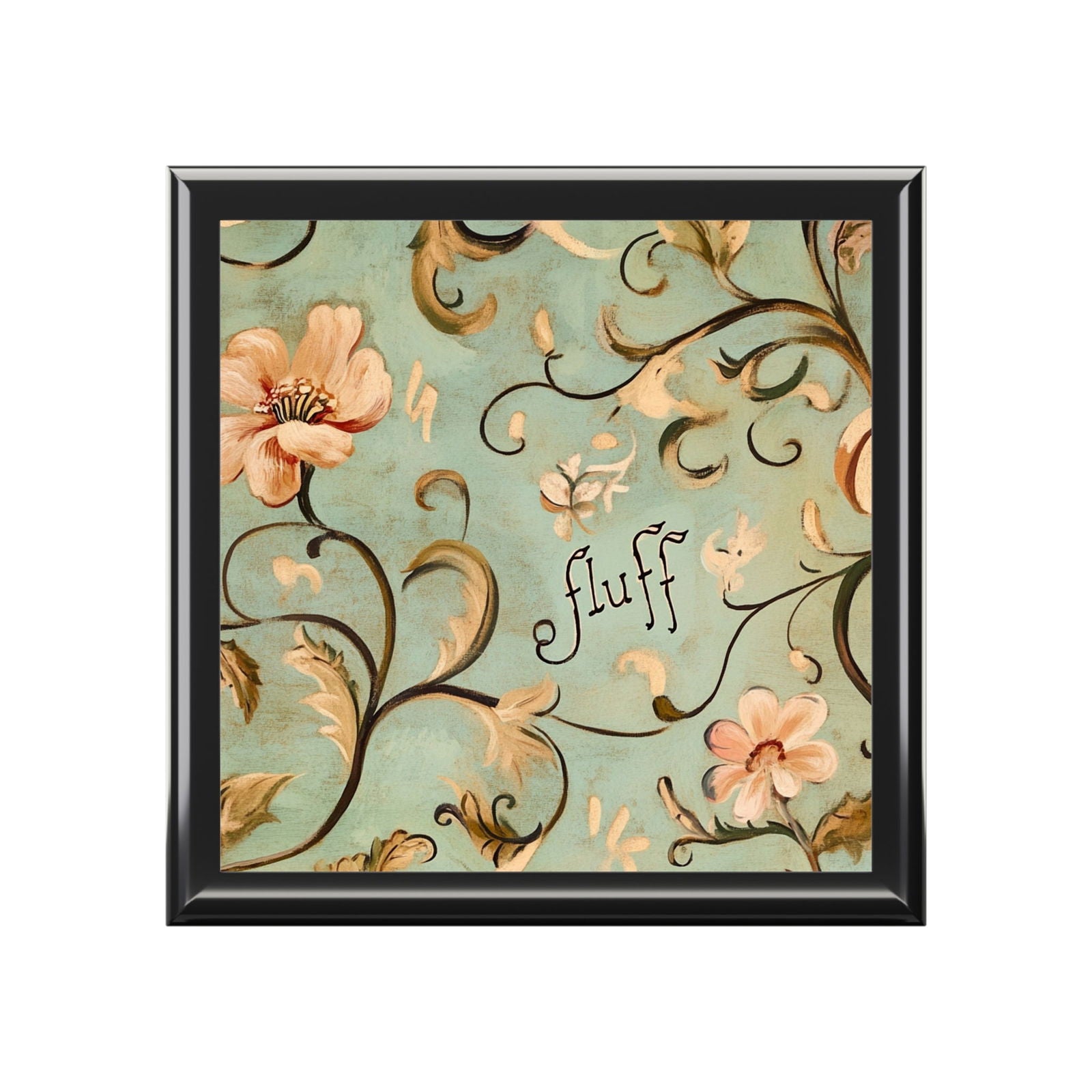 Floral Painted Jewelry Box - Fluff - 