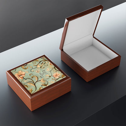 Floral Painted Jewelry Box - Fluff - 