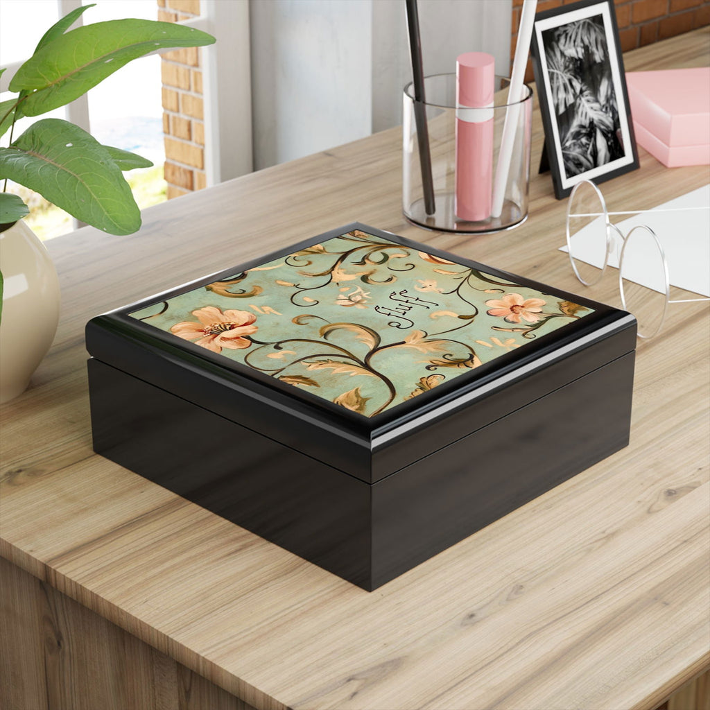 Floral Painted Jewelry Box - Fluff - 
