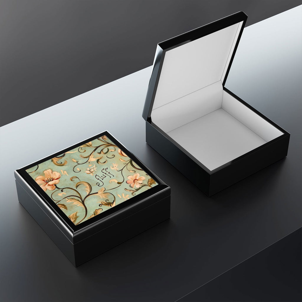 Floral Painted Jewelry Box - Fluff - 