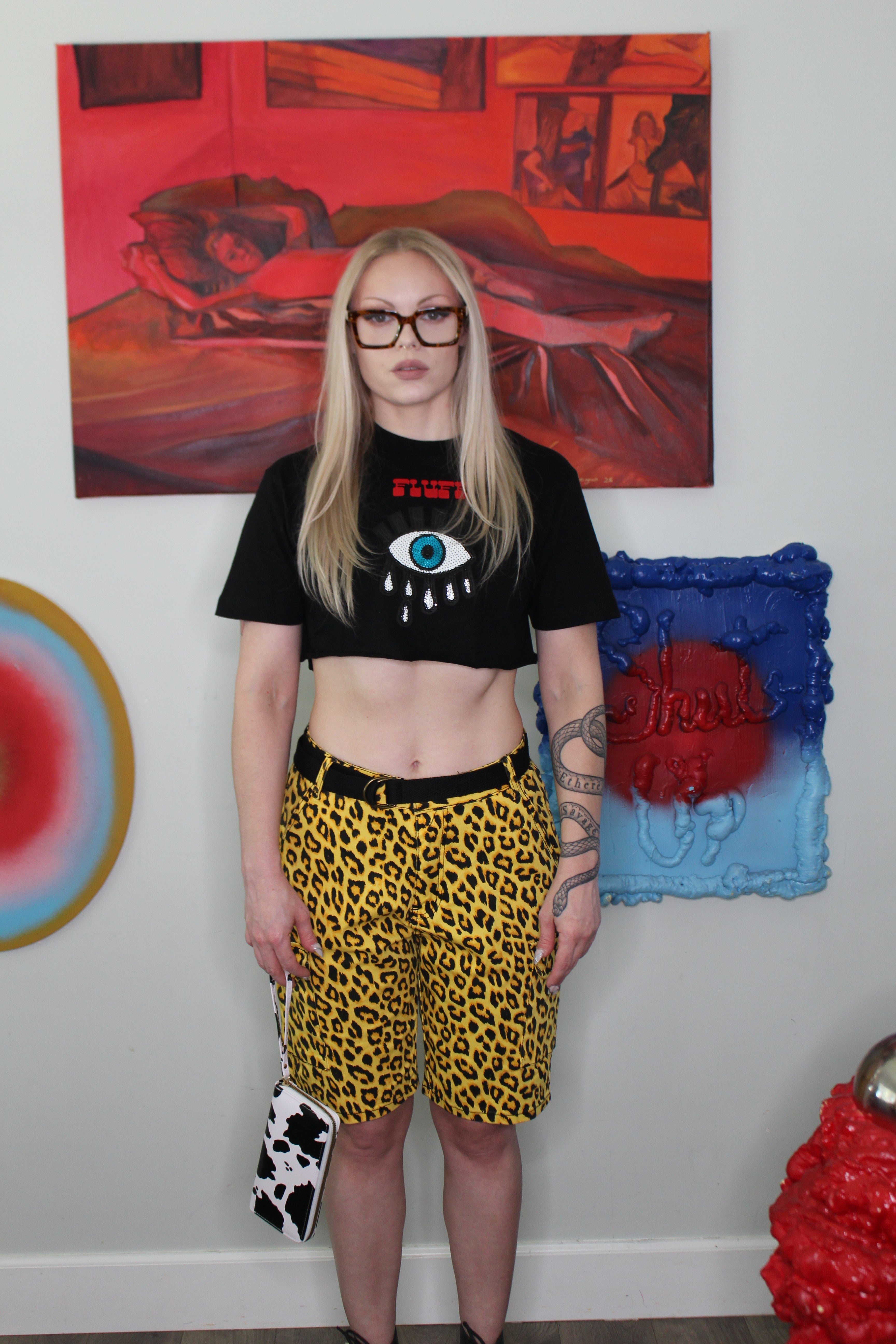 Leopard Jorts