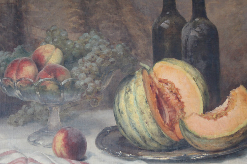 Gustave Bienvetu "Still Life with Melon"