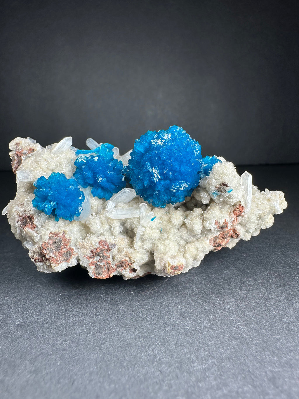 Cavansite with Stilbite on Matrix from Pune, Maharashtra, India