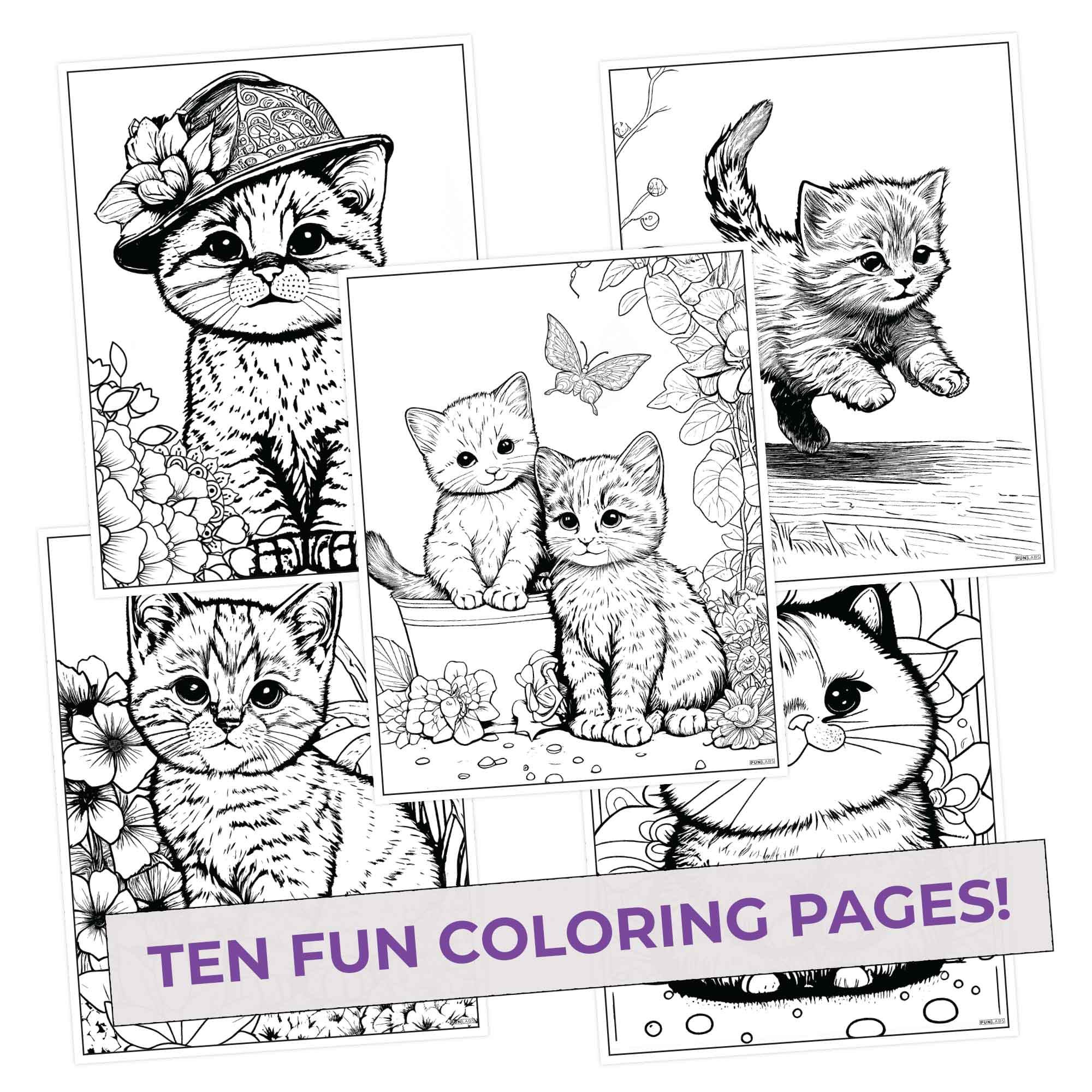 Kitty Colors Colored Pencils & Coloring Pages