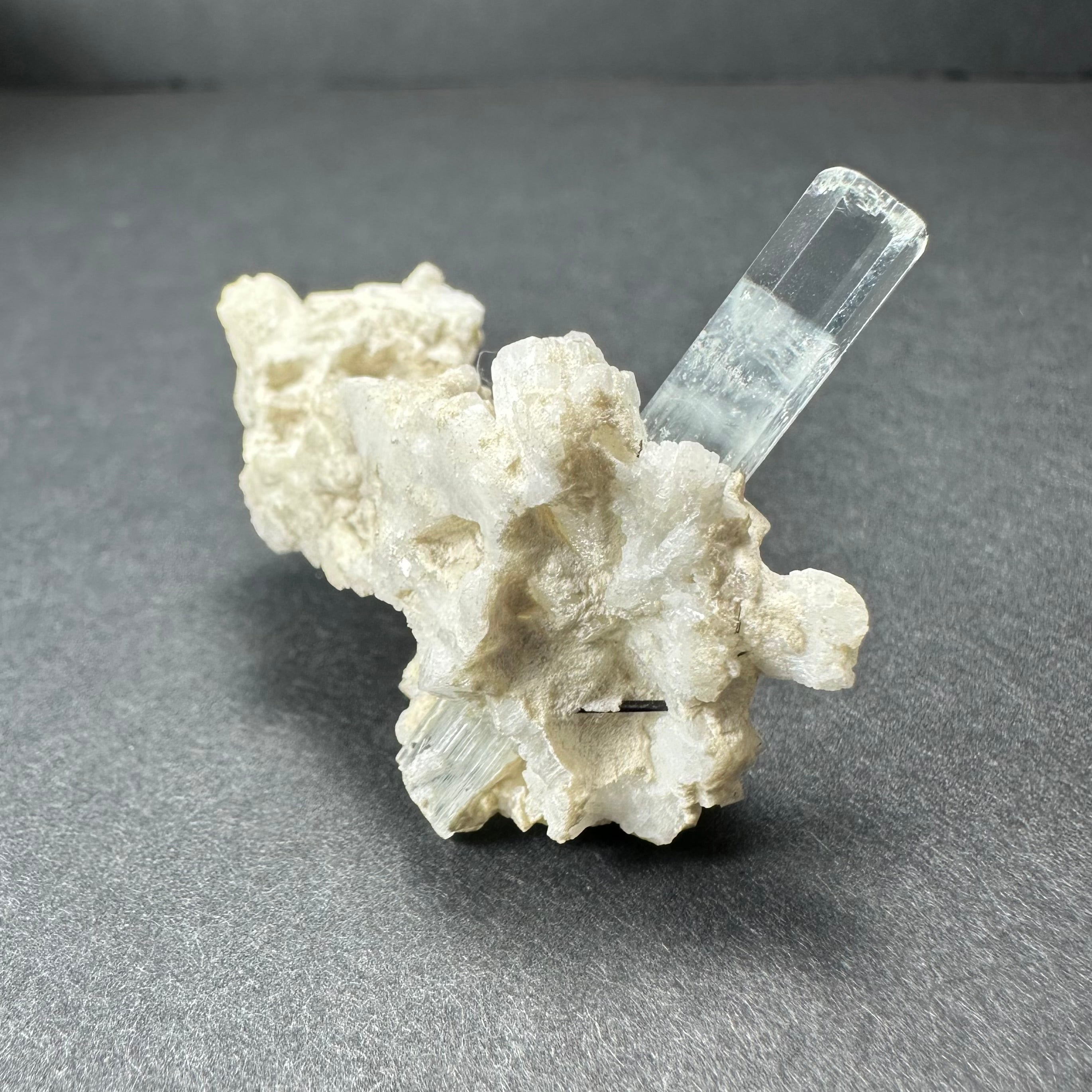 Topaz with Schorl Tourmaline on Albite Mt. Antero, San Isabel National Forest, Colorado