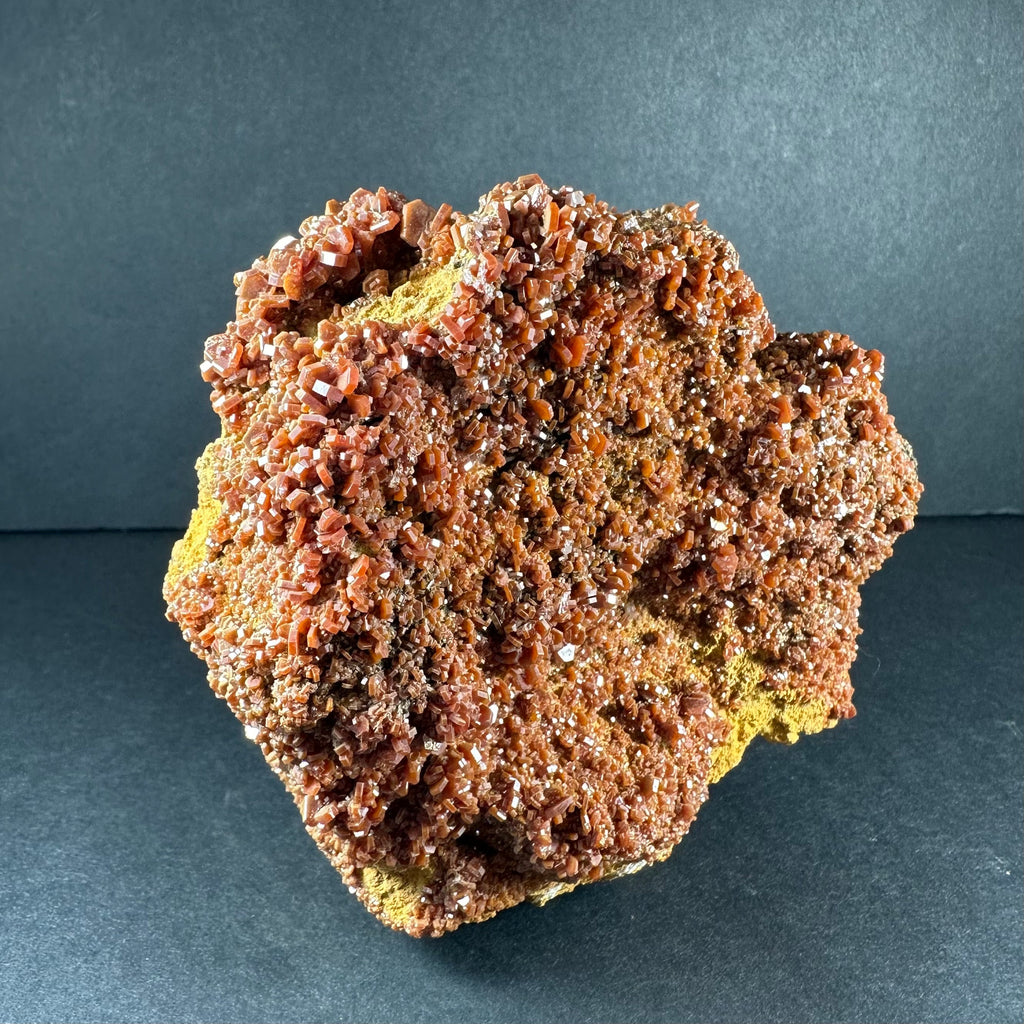 Vanadinite Crystals on Matrix from Morocco