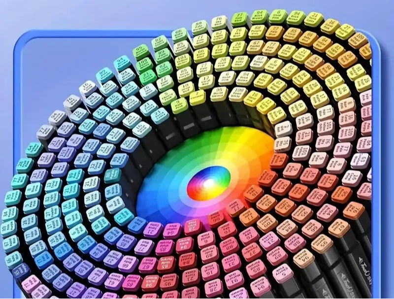 36 Color Paintbrush and Marker Set - Full Spectrum
