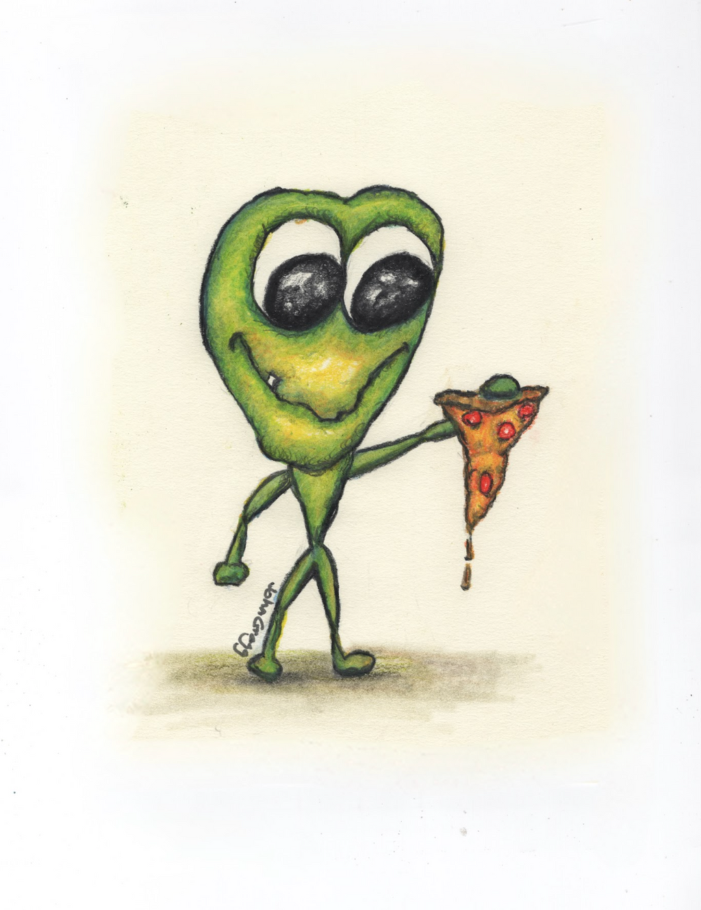 Green Coffee Bean with Pizza by John Gregg