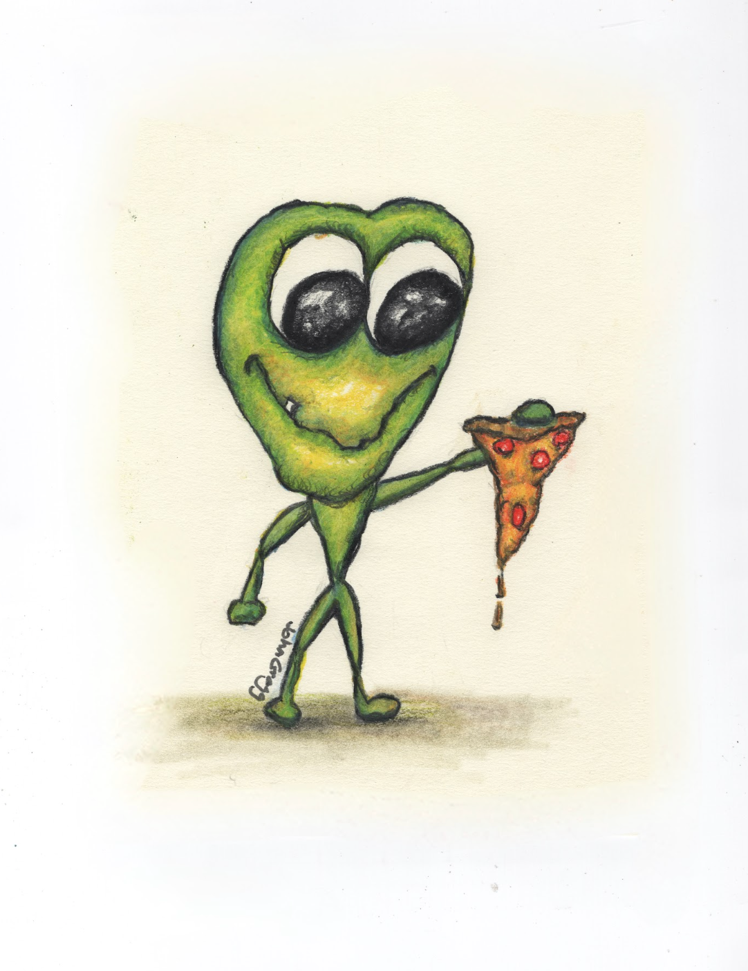 Green Coffee Bean with Pizza by John Gregg