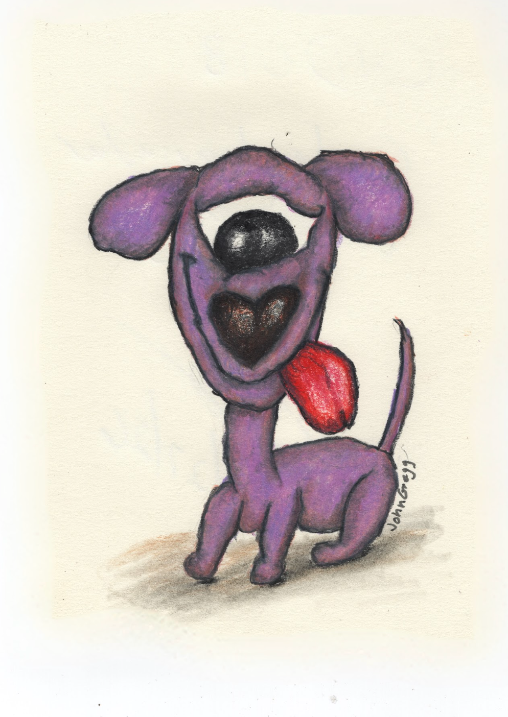 Lavender Cydog with Red Tongue by John Gregg