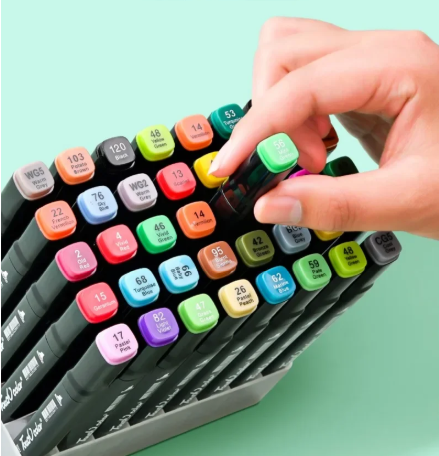 36 Color Paintbrush and Marker Set - Full Spectrum