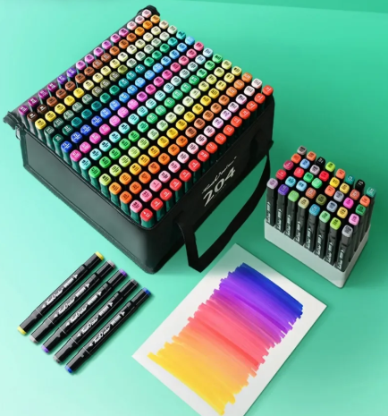 36 Color Paintbrush and Marker Set - Full Spectrum