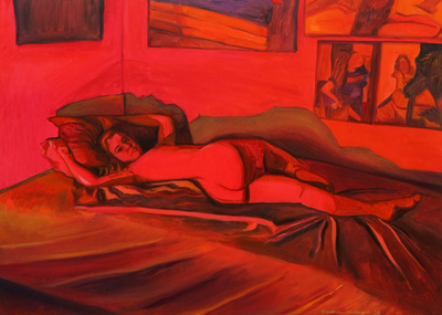 Original Artwork by Camila Cadogan 'Self Portrait Lying Down'