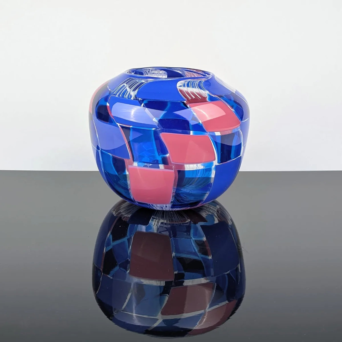 Checkmate Series: Cobalt Blue & Hot Pink - Shara L Funari