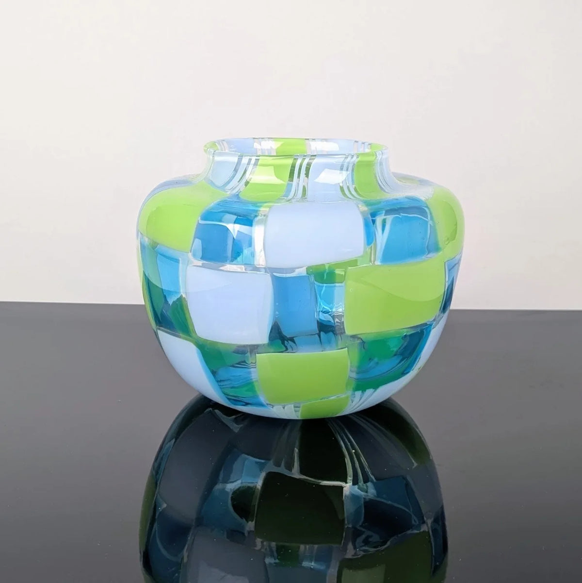 Checkmate Series: Periwinkle Blue & Opal Green - Shara L Funari